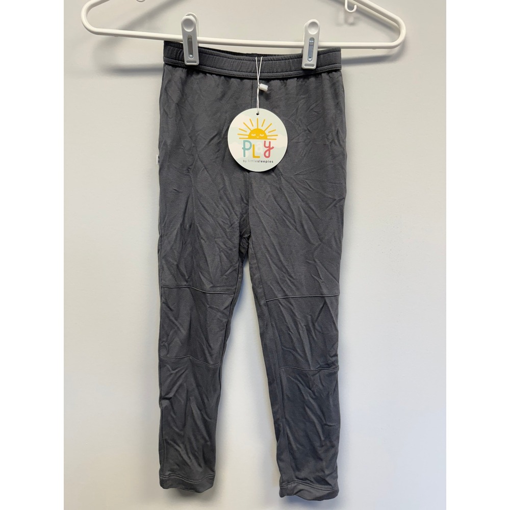 Little Sleepies Play Charcoal Bamboo Terry Leggings Kids 4T LS-L-CHAR-41 Grey